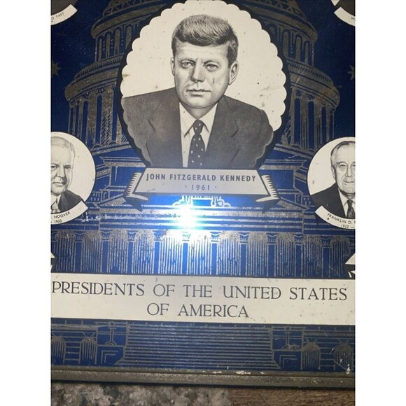 Murray-Allen Regal Crown Tin 1960’s Presidents of The United States of America - Picture 2 of 4